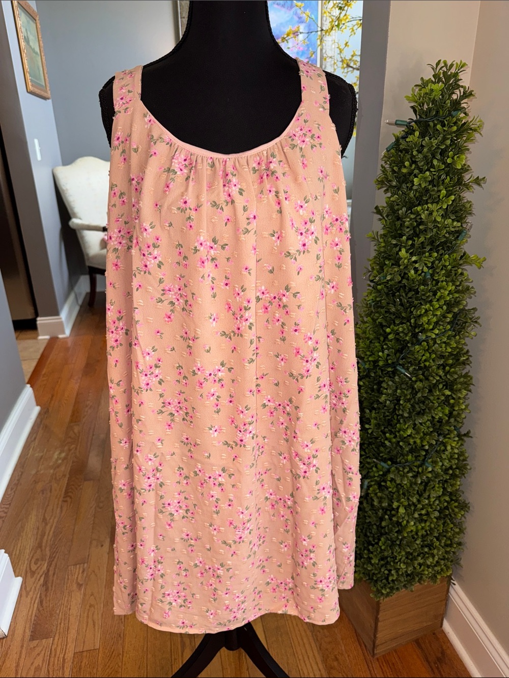 ANDRÉE BY UNIT Pink Floral Summer Dress Large - NWOT